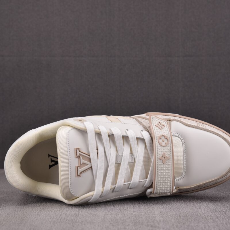 (BEST) Louis Vuitton LV Trainer Velcro 'BEIGE MONOGRAM'