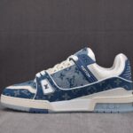 (BEST) Louis Vuitton Trainer by Virgil Abloh 'BLUE MONOGRAM'
