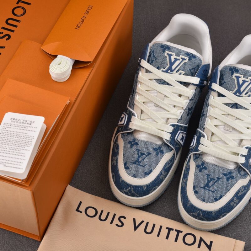 (BEST) Louis Vuitton Trainer by Virgil Abloh 'BLUE MONOGRAM'