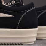(BEST) Rick Owens Canvas Vintage ‘BLACK MILK WHITE’ Sneakers