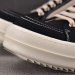 (BEST) Rick Owens Canvas Vintage ‘BLACK MILK WHITE’ Sneakers