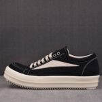 (BEST) Rick Owens Canvas Vintage ‘BLACK MILK WHITE’ Sneakers