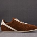 (BEST) Rick Owens Minimal Sneak Suede Leather Panel Sneakers 'BROWN'