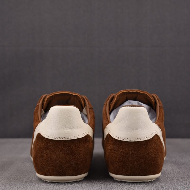 (BEST) Rick Owens Minimal Sneak Suede Leather Panel Sneakers 'BROWN'