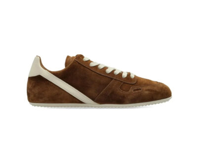(BEST) Rick Owens Minimal Sneak Suede Leather Panel Sneakers 'BROWN'
