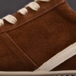 (BEST) Rick Owens Minimal Sneak Suede Leather Panel Sneakers 'BROWN'