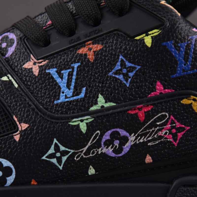 (BEST) Takashi Murakami x Louis vuitton LV Trainer Sneaker ‘BLACK’