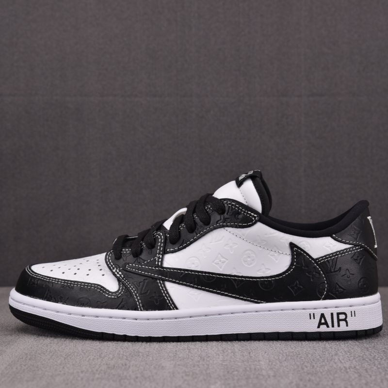 (BEST) Jordan 1 Low Travis Scott x LV x OFF-WHITE 'Black'