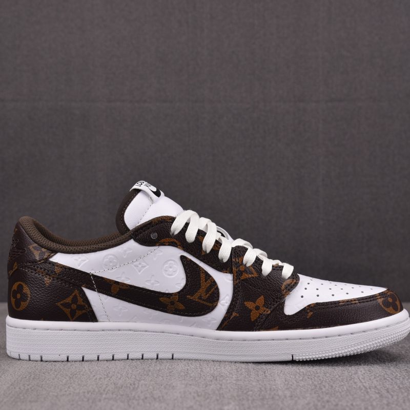 (BEST) Jordan 1 Low Travis Scott x LV x OFF-WHITE 'Brown'