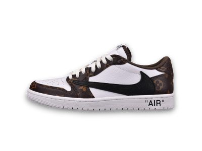 (BEST) Jordan 1 Low Travis Scott x LV x OFF-WHITE 'Brown'