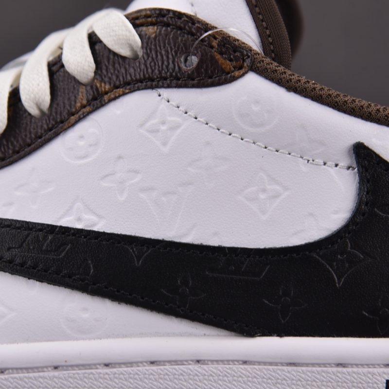 (BEST) Jordan 1 Low Travis Scott x LV x OFF-WHITE 'Brown'