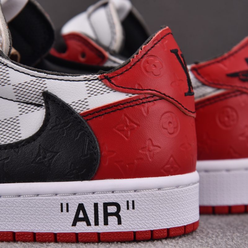 (BEST) Jordan 1 Low Travis Scott x LV x OFF-WHITE 'Red'