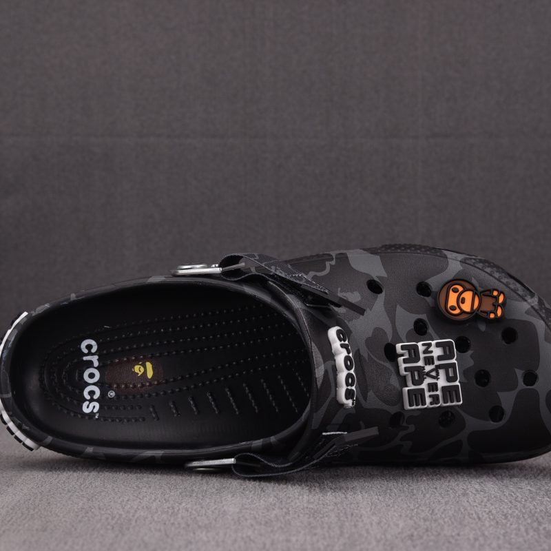 (BEST) BAPE x Crocs Classic Clog 'Black Camo'