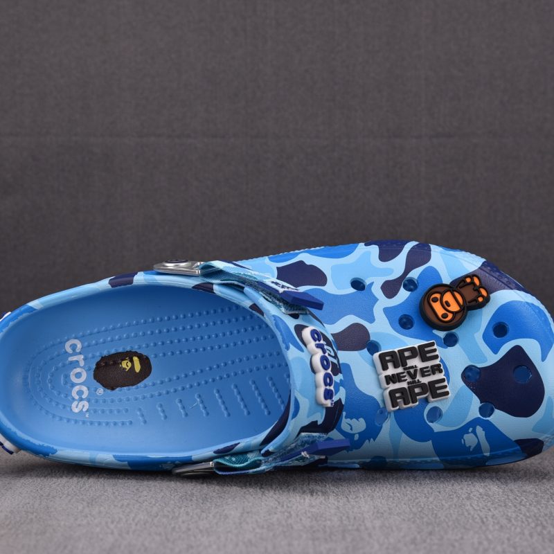 (BEST) BAPE x Crocs Classic Clog 'Blue Camo'