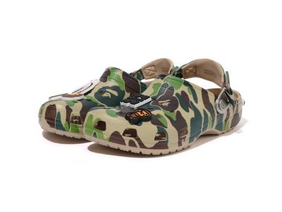 (BEST) BAPE x Crocs Classic Clog 'Green Camo'