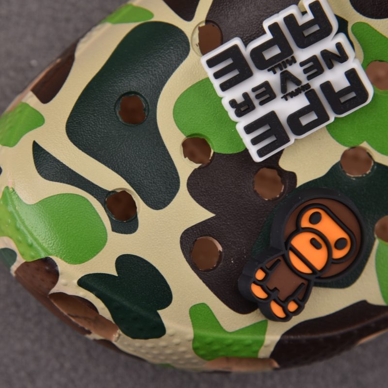(BEST) BAPE x Crocs Classic Clog 'Green Camo'