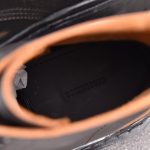 (BEST) Balenciaga Black & Brown Strike Lace-Up Boots Black Brown