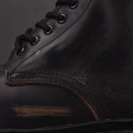 (BEST) Balenciaga Black & Brown Strike Lace-Up Boots Black Brown