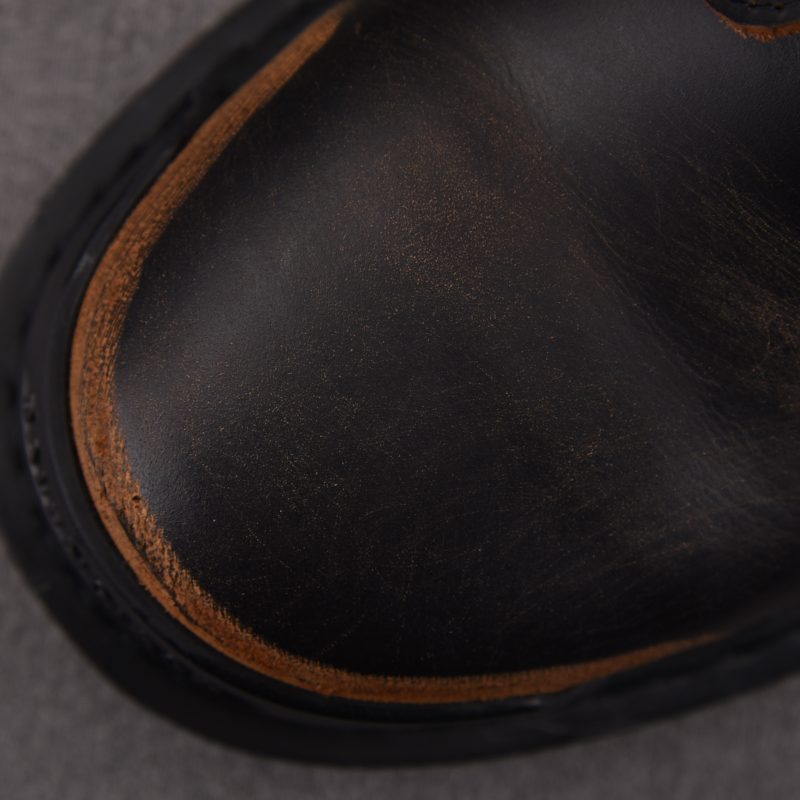 (BEST) Balenciaga Black & Brown Strike Lace-Up Boots Black Brown