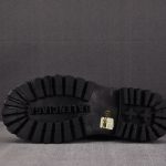 (BEST) Balenciaga Black & Brown Strike Lace-Up Boots Black Brown