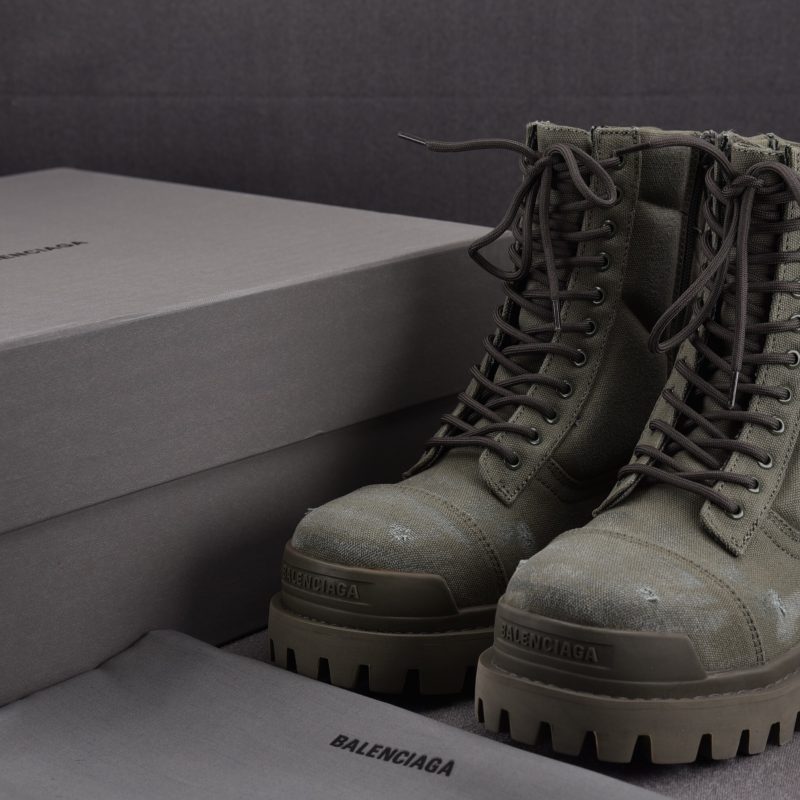 (BEST) Balenciaga Combat Strike Boots in 'Beige Olive'