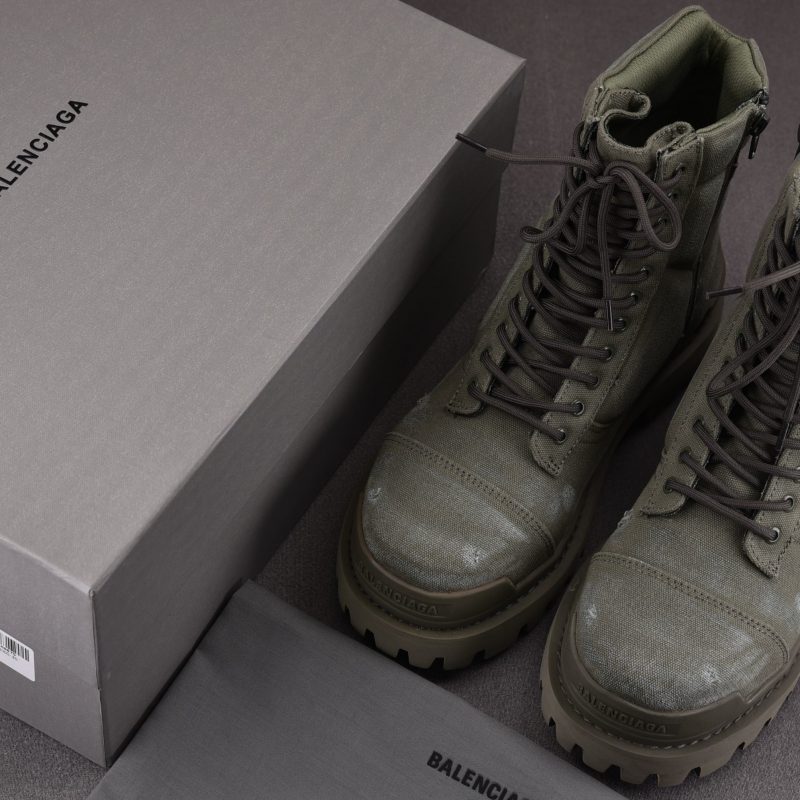 (BEST) Balenciaga Combat Strike Boots in 'Beige Olive'