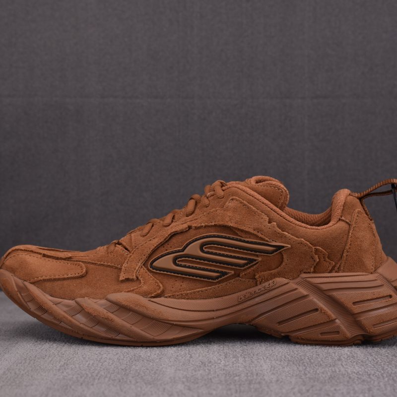 (BEST) Balenciaga Monday Suede Sneakers 'Brown'
