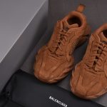 (BEST) Balenciaga Monday Suede Sneakers 'Brown'