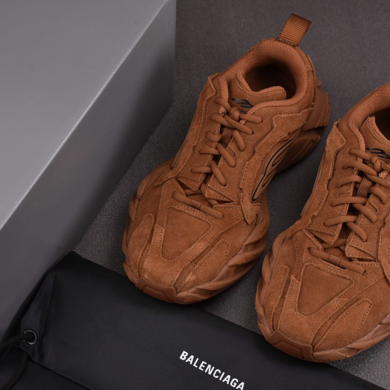 (BEST) Balenciaga Monday Suede Sneakers 'Brown'