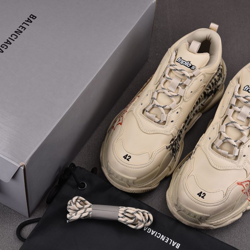 (BEST) Balenciaga Triple S Diy Metal 'Beige'