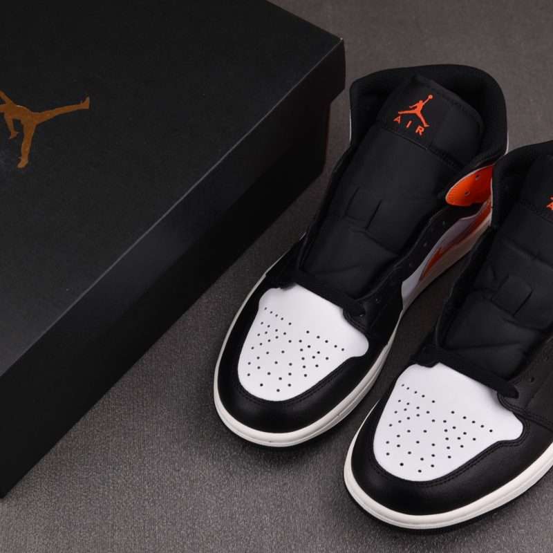 (BEST) Jordan 1 Mid 'Black Toe Starfish'