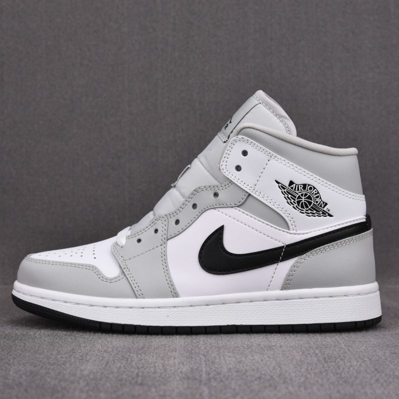 (BEST) Jordan 1 Mid 'Light Smoke Grey' V2