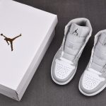 (BEST) Jordan 1 Mid 'Light Smoke Grey' V2