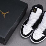 (BEST) Jordan 1 Mid Patent 'Black Gold'