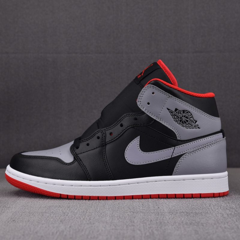 (BEST) Jordan 1 Mid 'Shadow Fire Red'