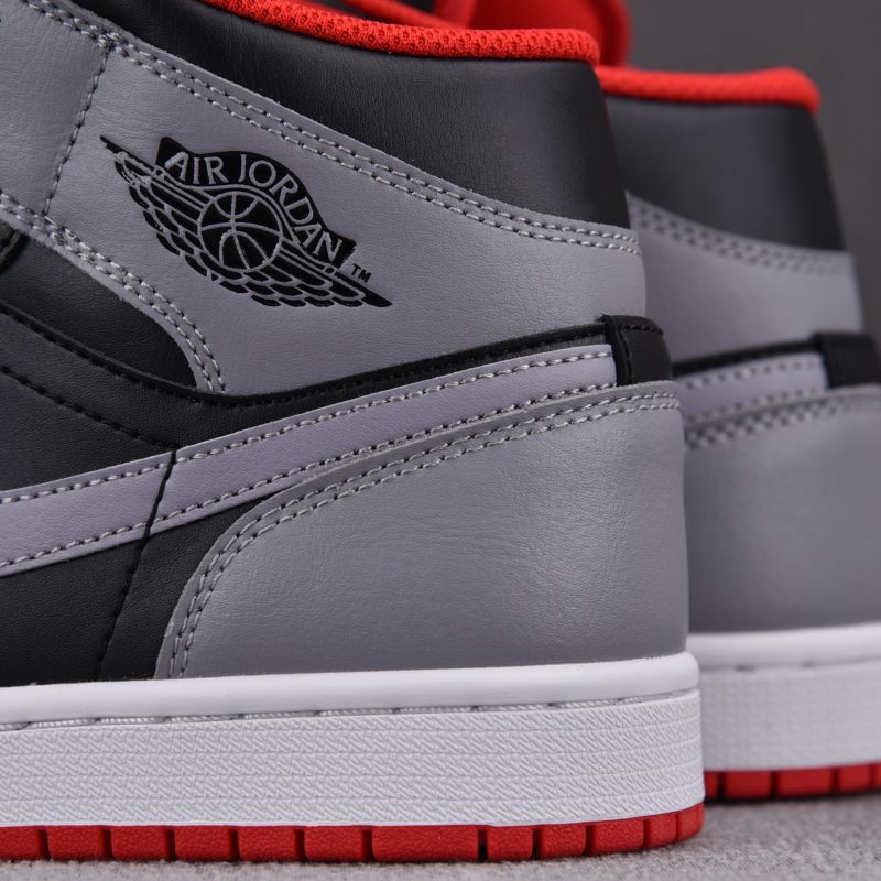 (BEST) Jordan 1 Mid 'Shadow Fire Red'