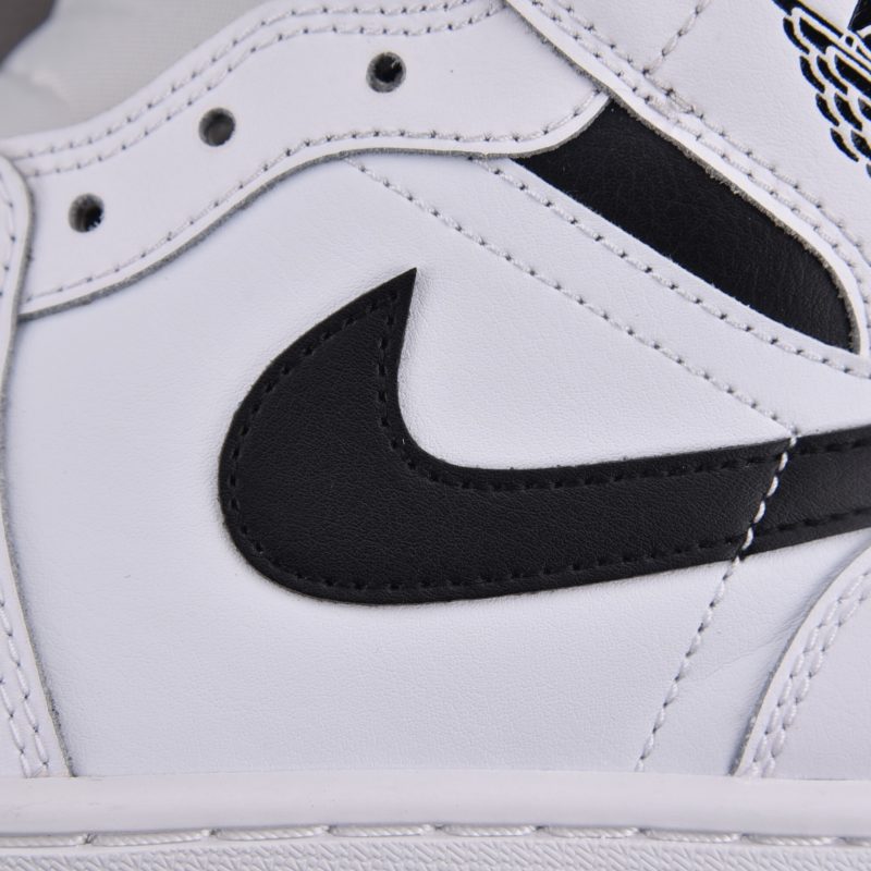 (BEST) Jordan 1 Mid 'White Black'