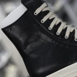 (BEST) Rick Owens Leather High In Black Sneakers