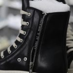 (BEST) Rick Owens Leather High In Black Sneakers