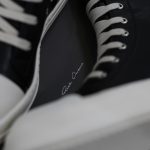 (BEST) Rick Owens Leather High In Black Sneakers