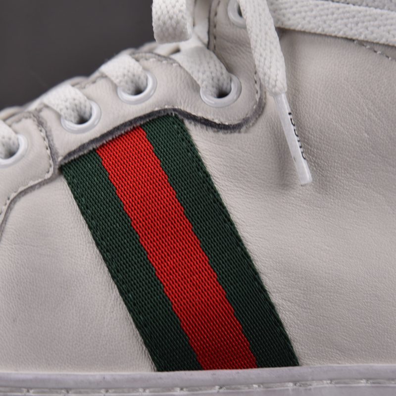 Gucci Stretch High-Top Sneaker White Leather