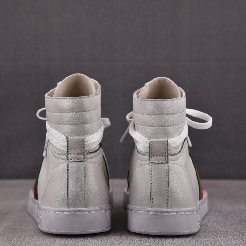 Gucci Stretch High-Top Sneaker White Leather