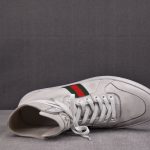 Gucci Stretch High-Top Sneaker White Leather