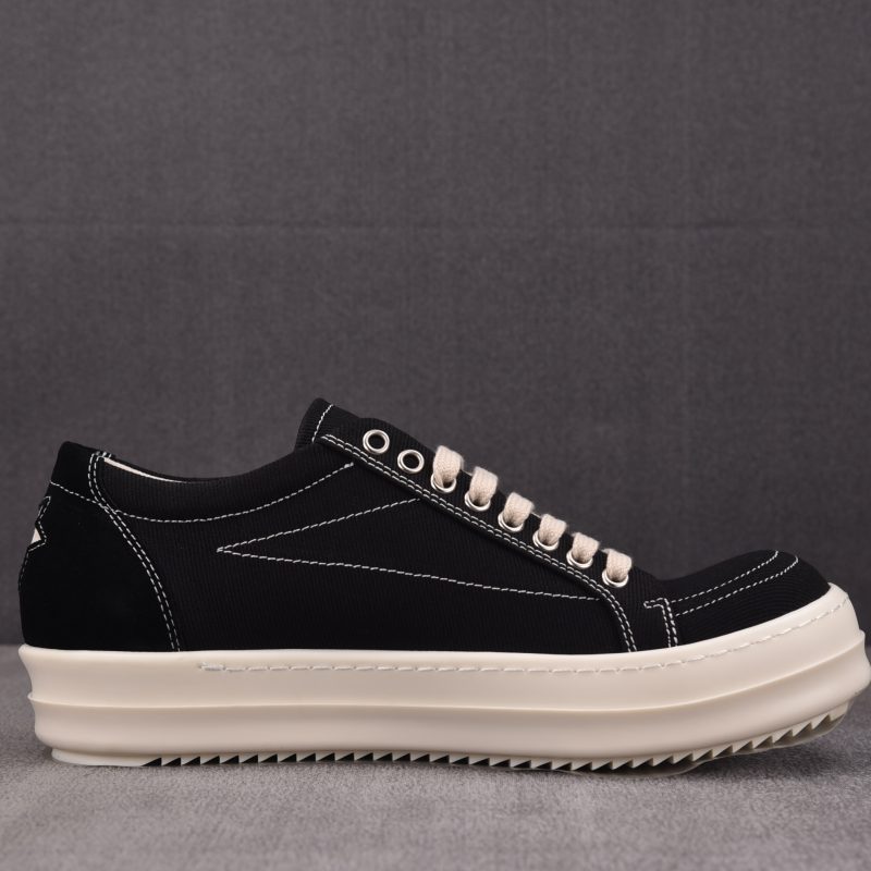 Rick Owens DRKSHDW SS26 Vintage Sneaks 'Temple Penta Black Milk'