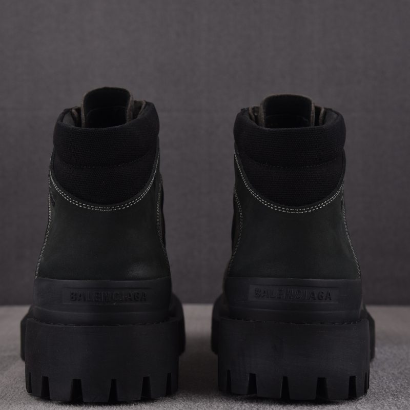 Balenciaga Combat Strike Boot Suede 'Brown Black'