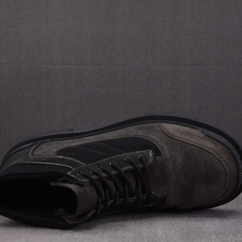 Balenciaga Combat Strike Boot Suede 'Brown Black'