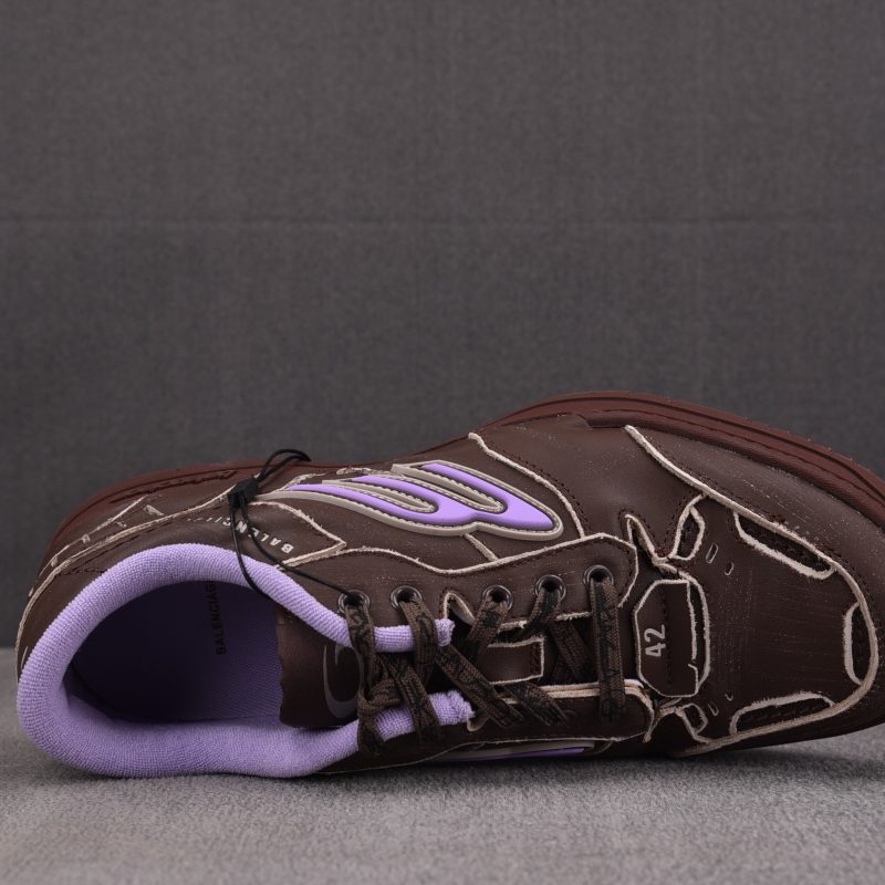 Balenciaga Hamptons Worn-Out Sneaker 'Brown Lilac'