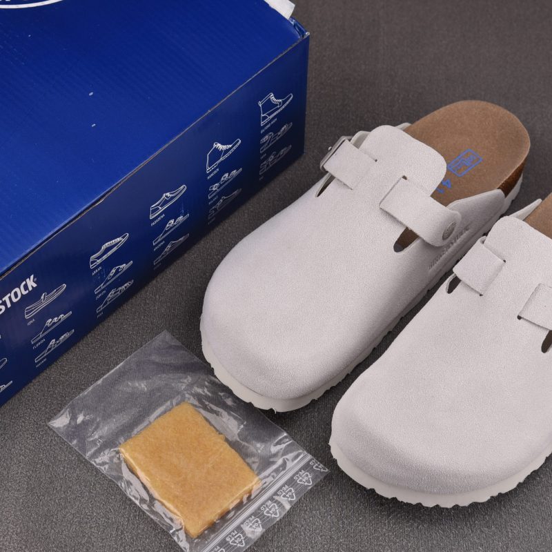 Birkenstock Boston Soft Footbed 'Antique White'
