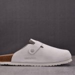Birkenstock Boston Soft Footbed 'Antique White'