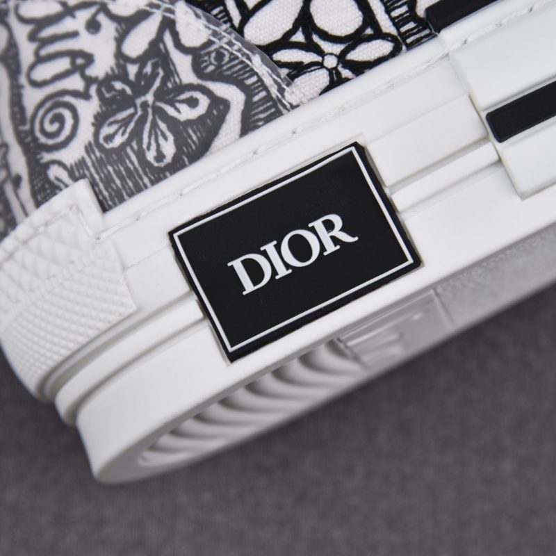 DIOR And Shawn B23 High-Top Sneaker 'Black White Embroidery'